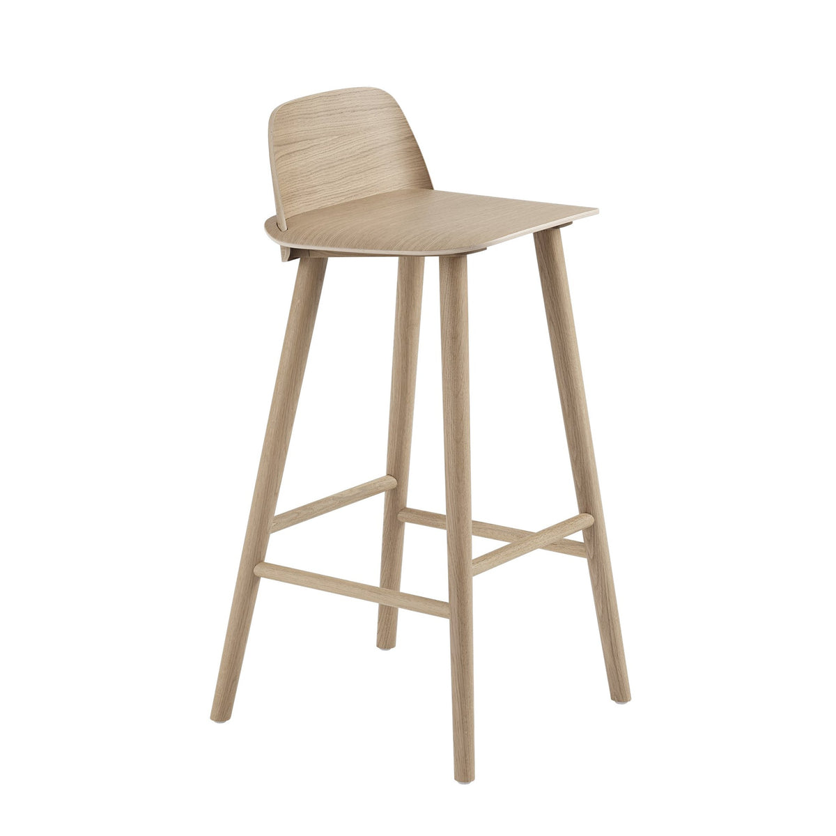 Muuto Nerd korkea baarituoli tammi - Laatukaluste