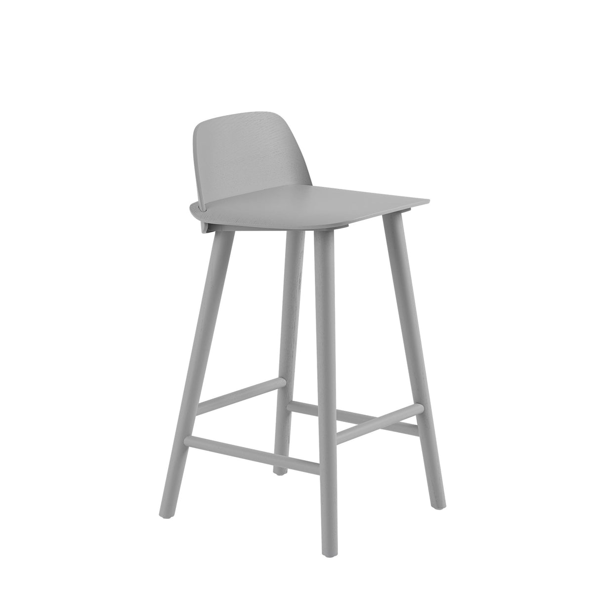 Muuto Nerd matala baarituoli harmaa - Laatukaluste