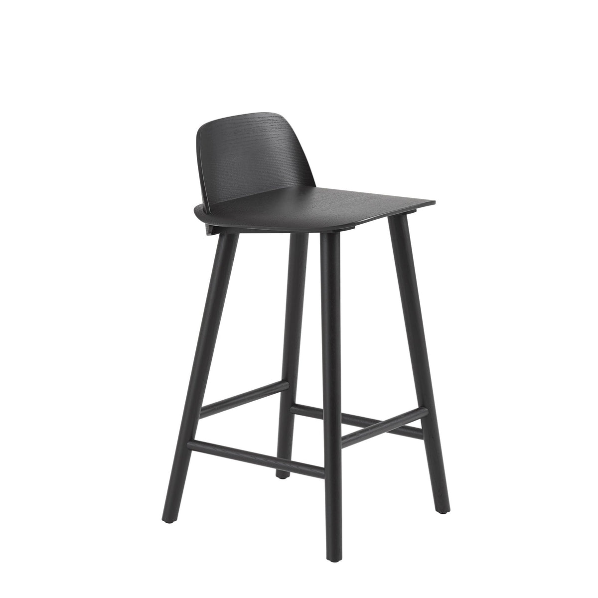 Muuto Nerd matala baarituoli musta - Laatukaluste