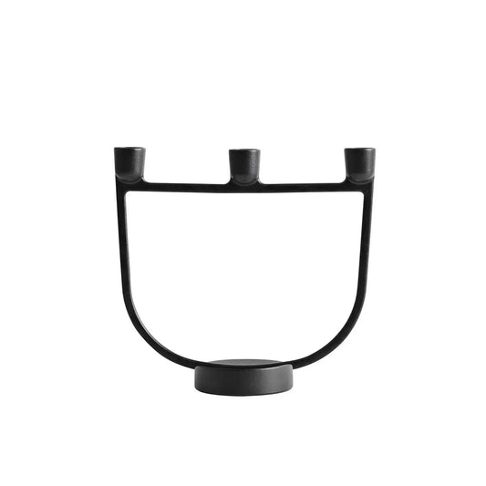 Muuto Open Candelabra kynttelikkö musta Muuto