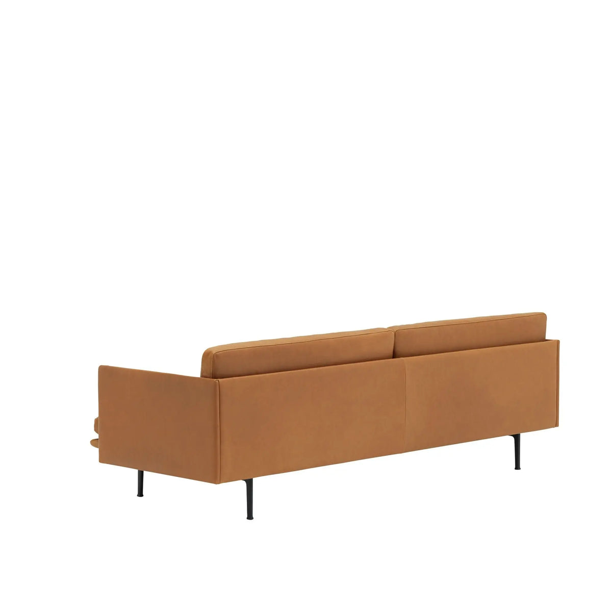 Muuto Outline 220cm sohva Cognac nahka/musta Muuto