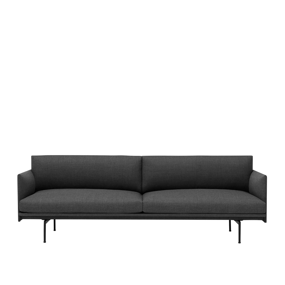 Muuto Outline 220cm sohva Remix 163/musta Muuto