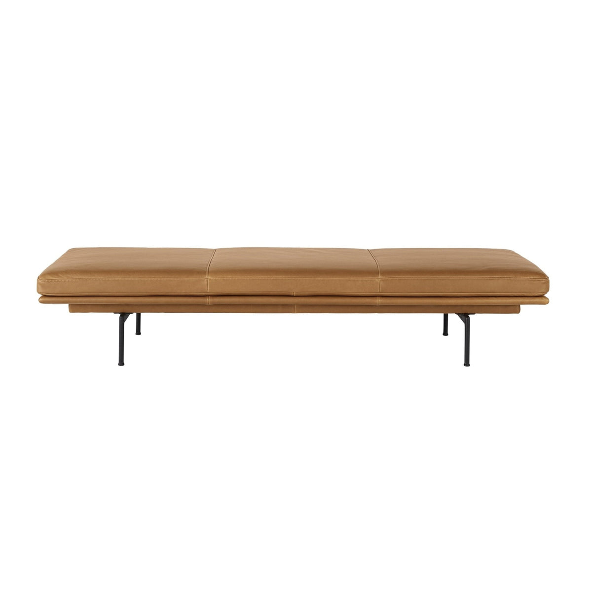 Muuto Outline Daybed Cognac nahka/musta - Laatukaluste