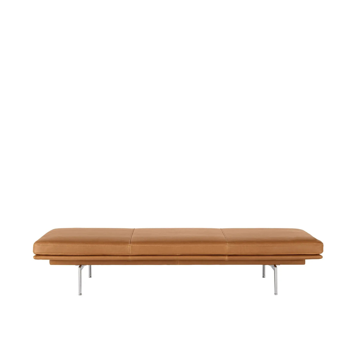 Muuto Outline Daybed Refine nahka konjakki/kiillotettu alumiini Muuto