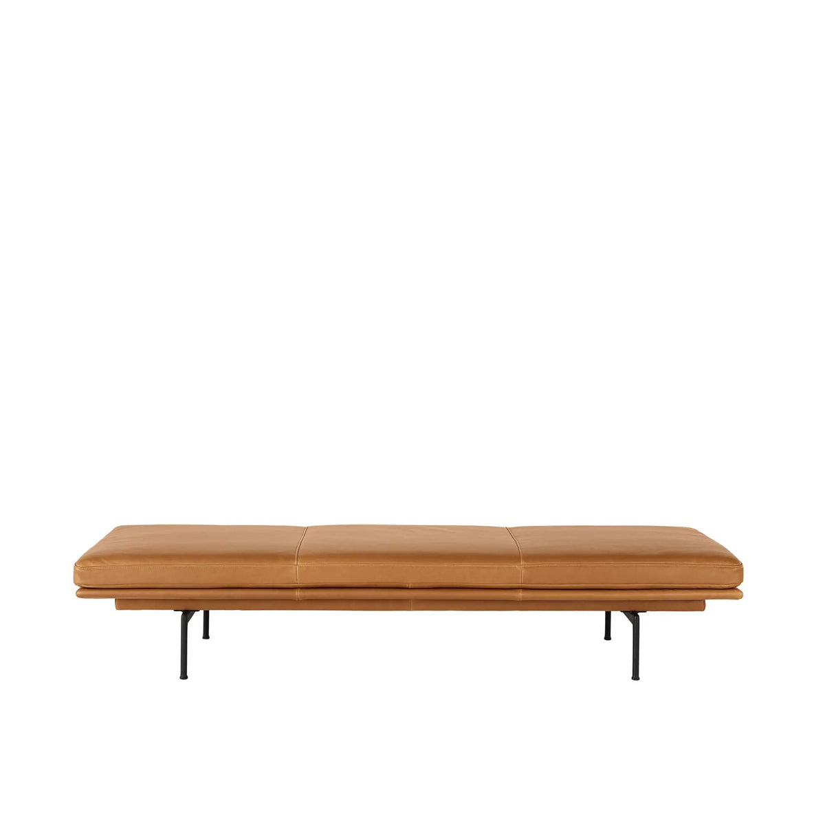 Muuto Outline Daybed Refine nahka konjakki/musta Muuto