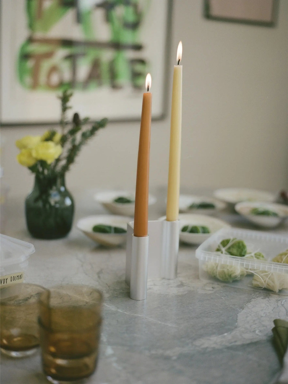 Muuto Pair kynttilänjalka pieni alumiini Muuto