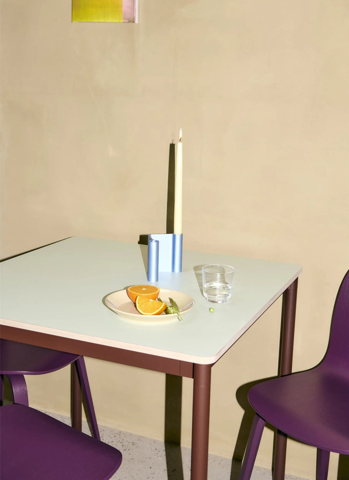 Muuto Pair kynttilänjalka pieni vaaleansininen Muuto