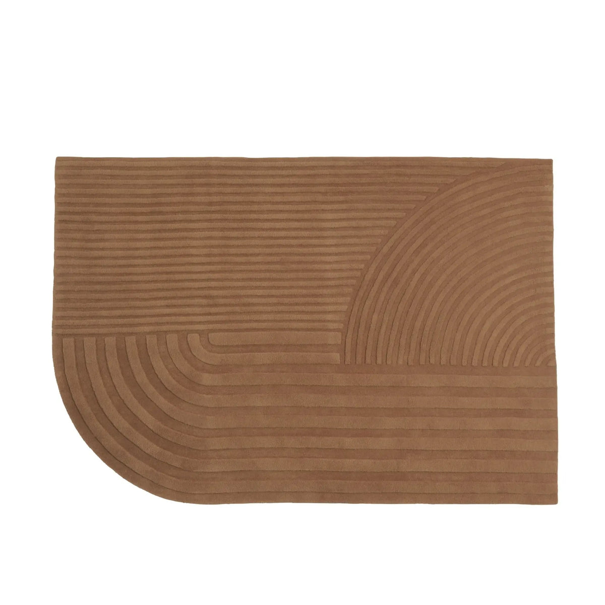 Muuto Relevo matto 170x240 poltettu oranssi - Laatukaluste