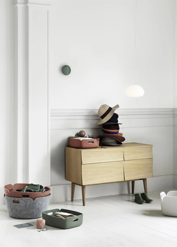 Muuto Restore Round harmaa melange - Laatukaluste