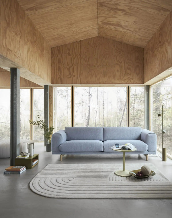 Muuto Soft sivupöytä Ø41 matala beige-vihreä Muuto