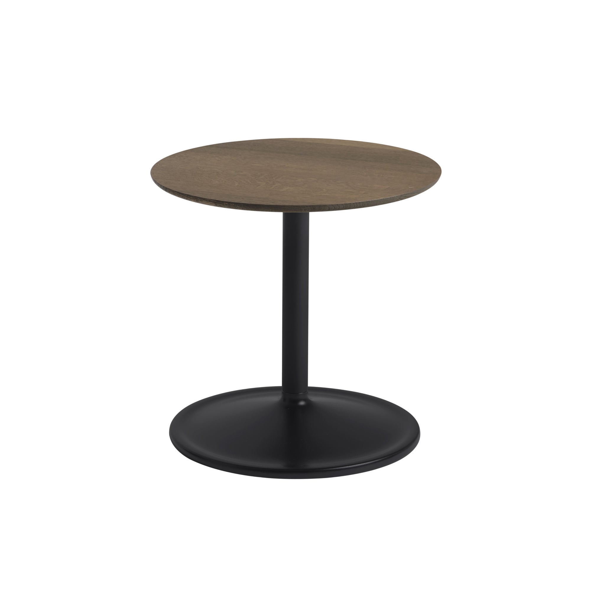 Muuto Soft sivupöytä Ø41 matala tumma tammi/musta - Laatukaluste