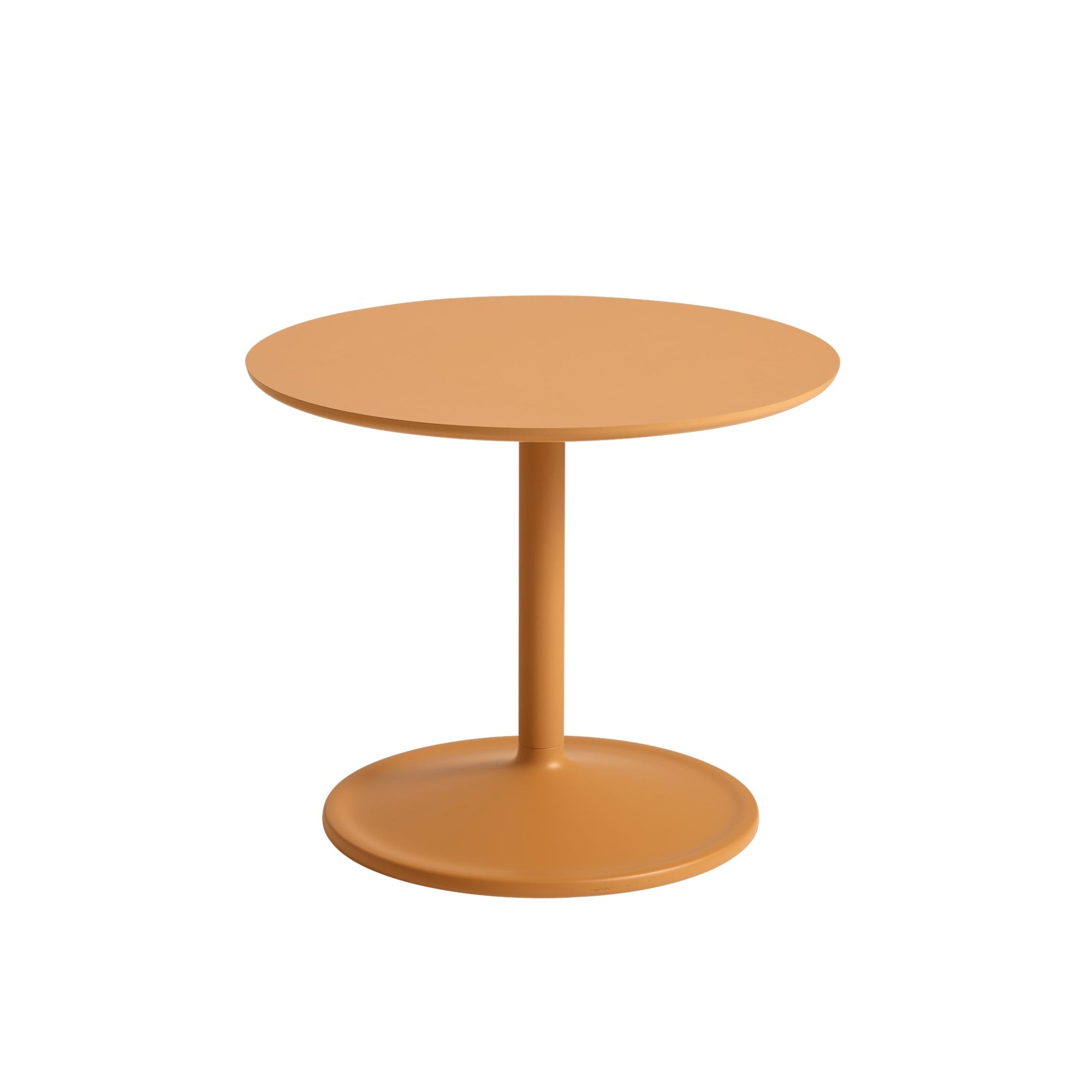 Muuto Soft sivupöytä Ø48 matala oranssi - Laatukaluste