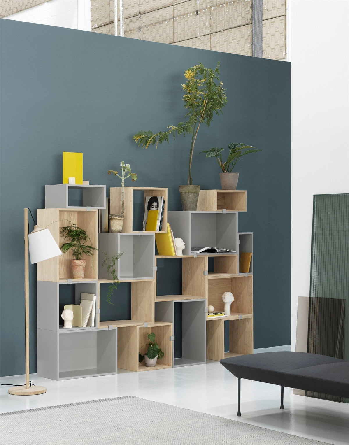 Muuto Stacked Configuration 6 tammi/vaaleanharmaa - Laatukaluste