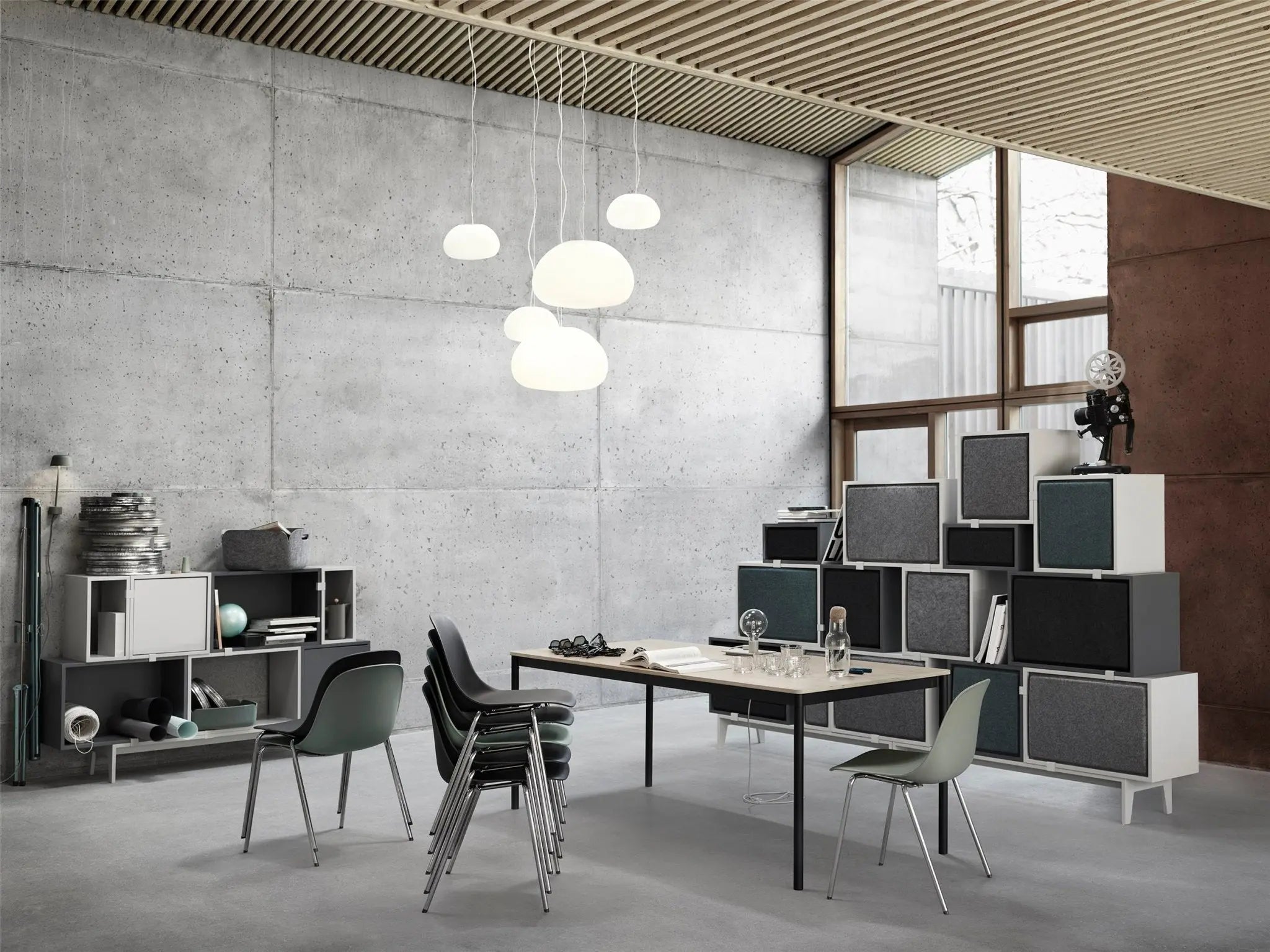 Muuto Stacked akustiikkapaneeli S harmaa melange - Laatukaluste