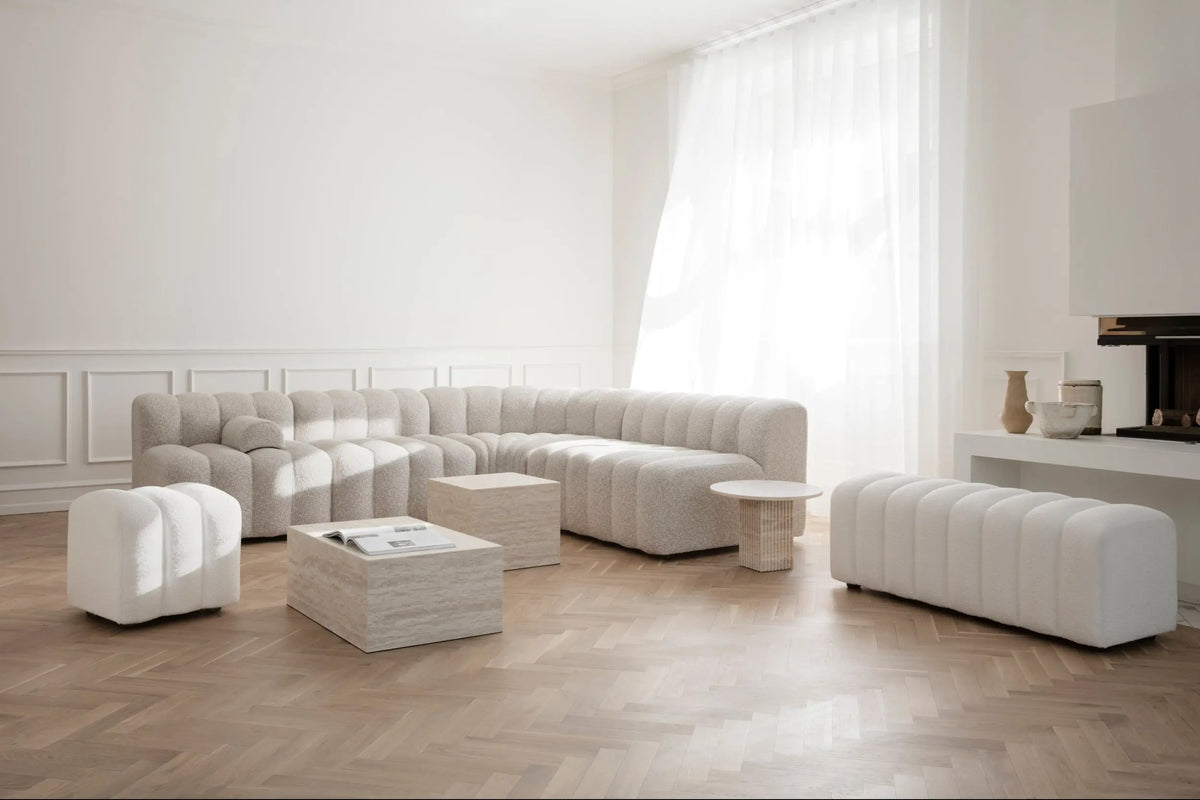 NORR11 Cubism sohvapöytä travertiini NORR11