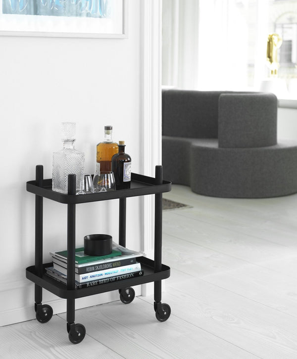 Normann Copenhagen Block tarjoiluvaunu kokomusta - Laatukaluste