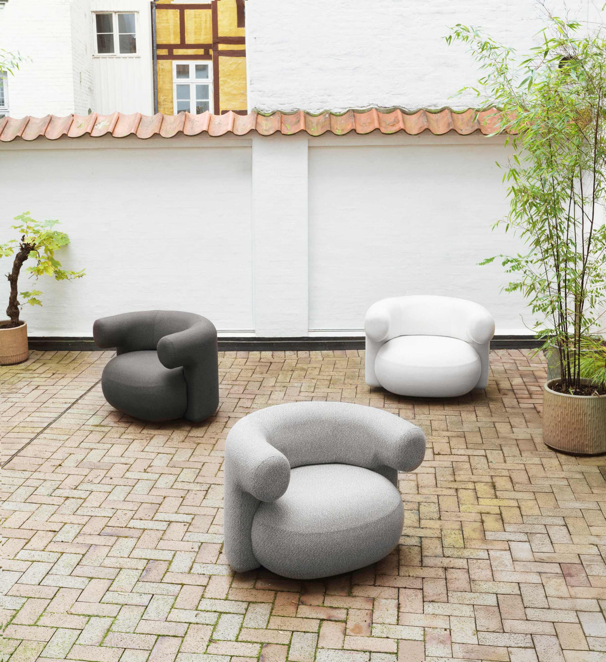 Normann Copenhagen Burra Outdoor Lounge tuoli Natté Normann Copenhagen