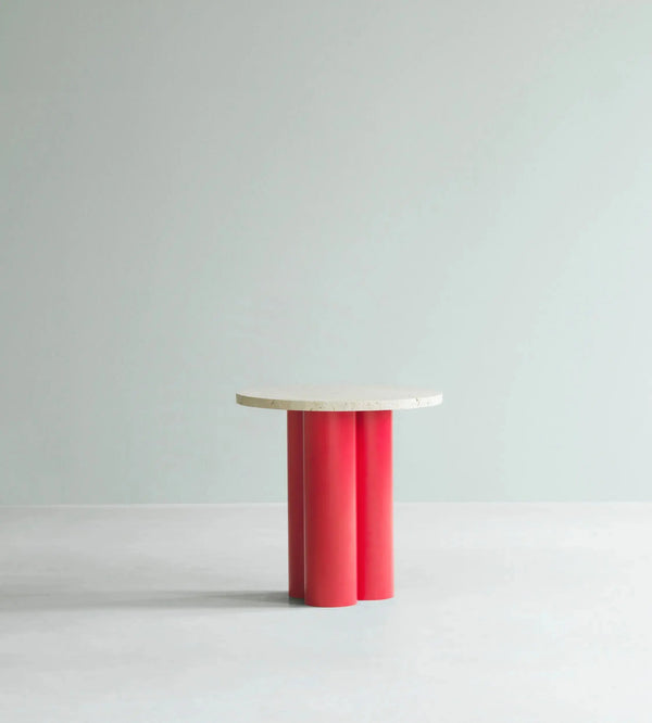 Normann Copenhagen Dit sivupöytä travertiini/punainen Normann Copenhagen