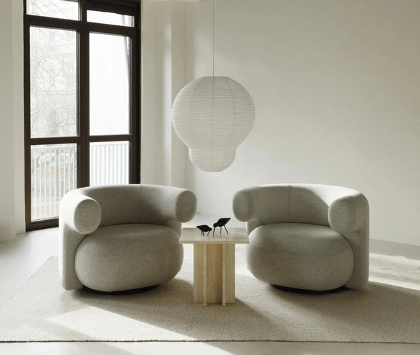 Normann Copenhagen Edge sivupöytä travertiini Normann Copenhagen
