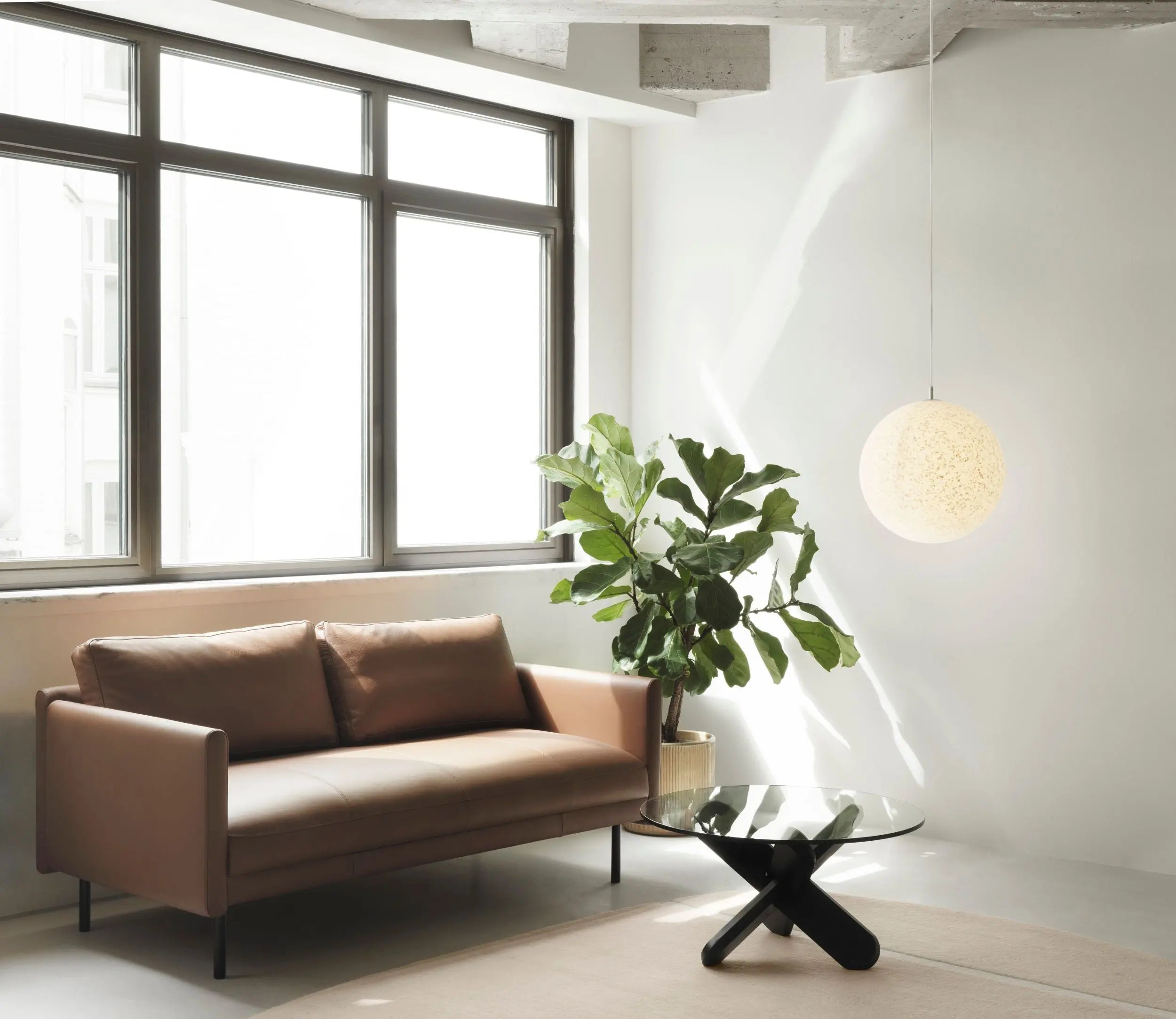 Normann Copenhagen Rar 2-istuttava sohva konjakki Normann Copenhagen