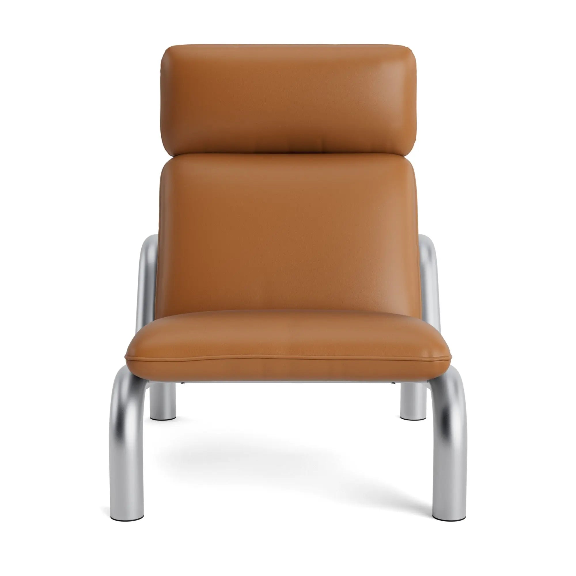 Normann Copenhagen Tube lepotuoli teräs/konjakki nahka Normann Copenhagen