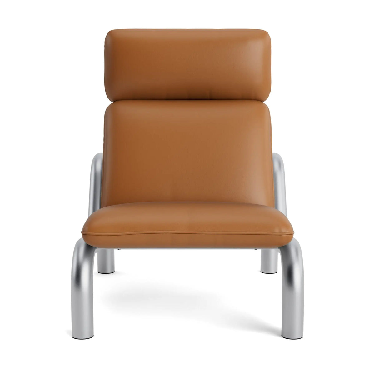 Normann Copenhagen Tube lepotuoli teräs/konjakki nahka Normann Copenhagen