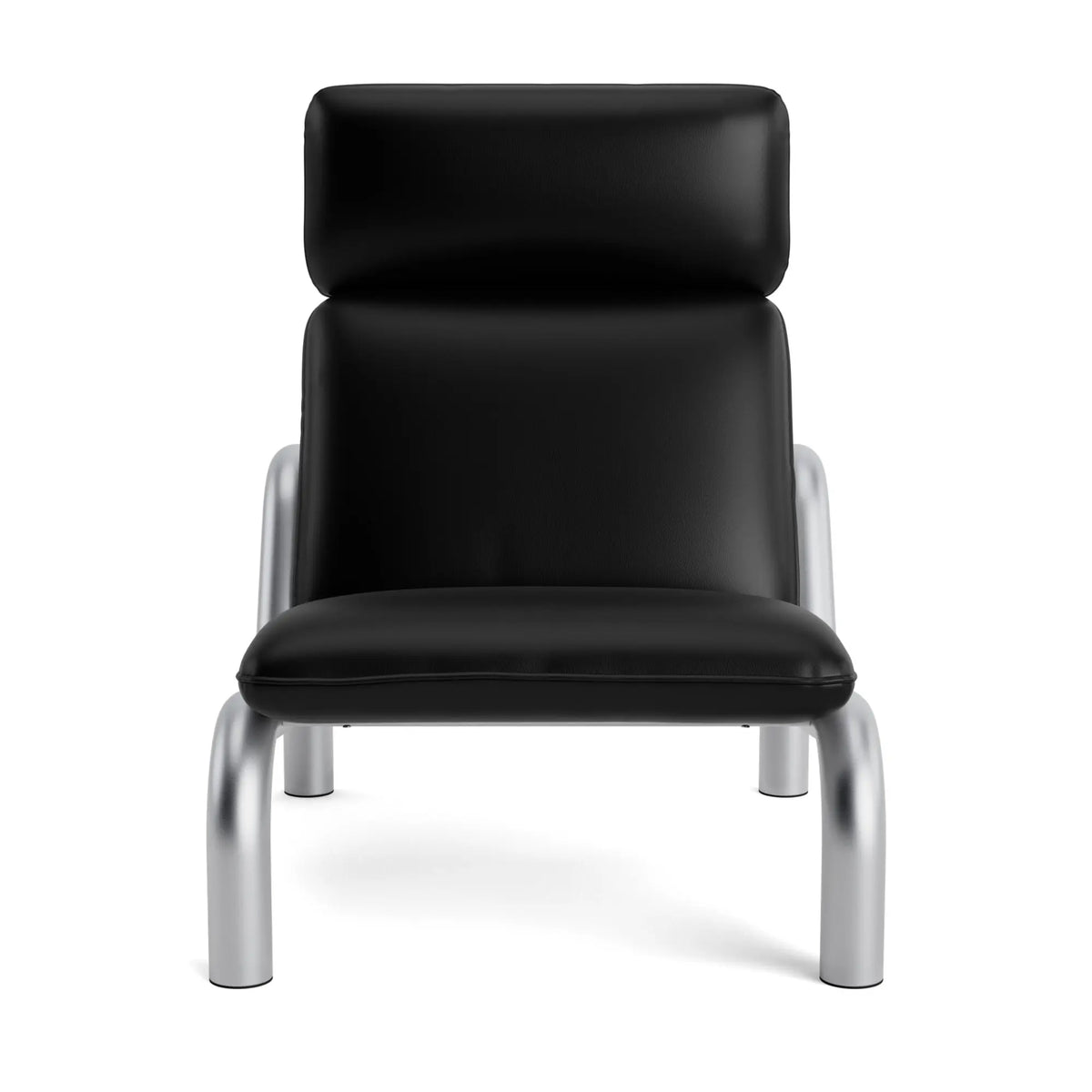 Normann Copenhagen Tube lepotuoli teräs/musta nahka Normann Copenhagen