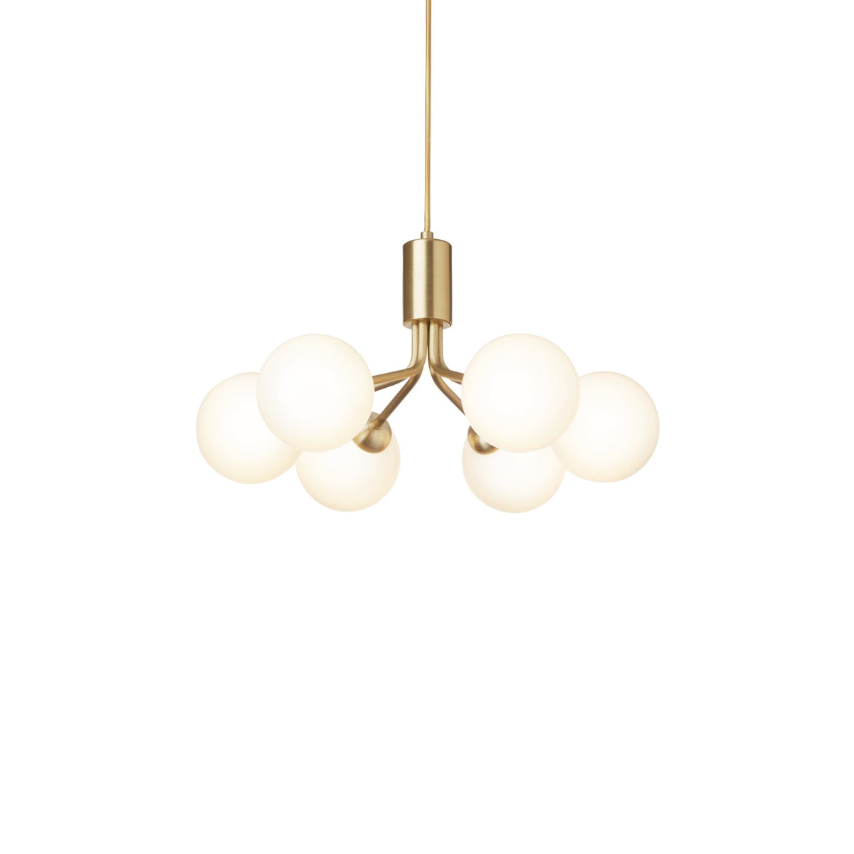 Nuura Apiales 6 pendant lamp brass/opal