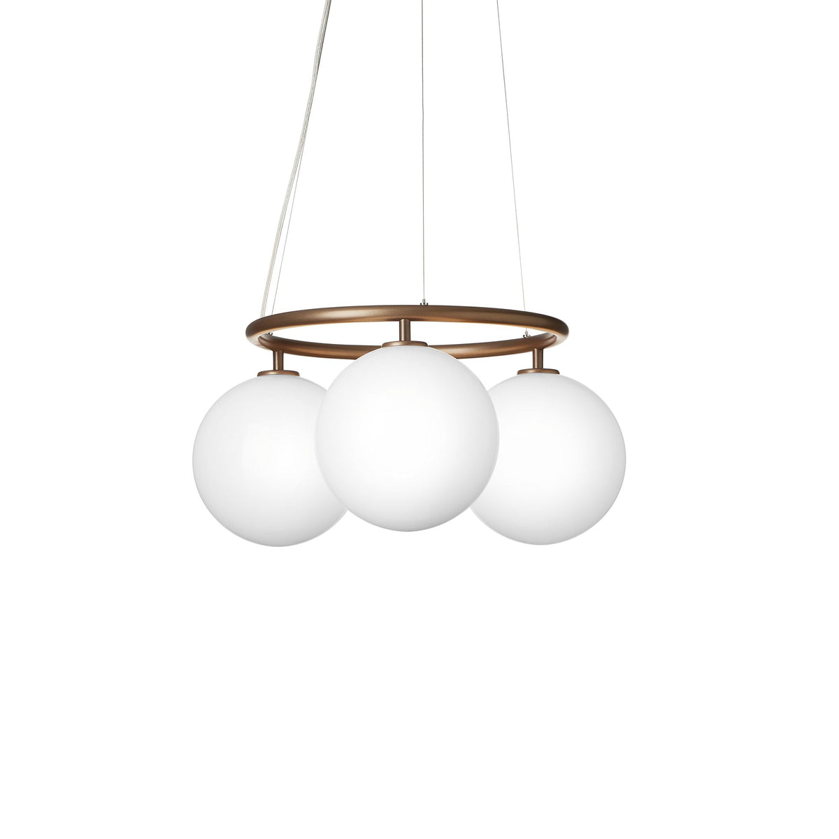 Nuura Miira 3 Circular pendant lamp bronze/opal