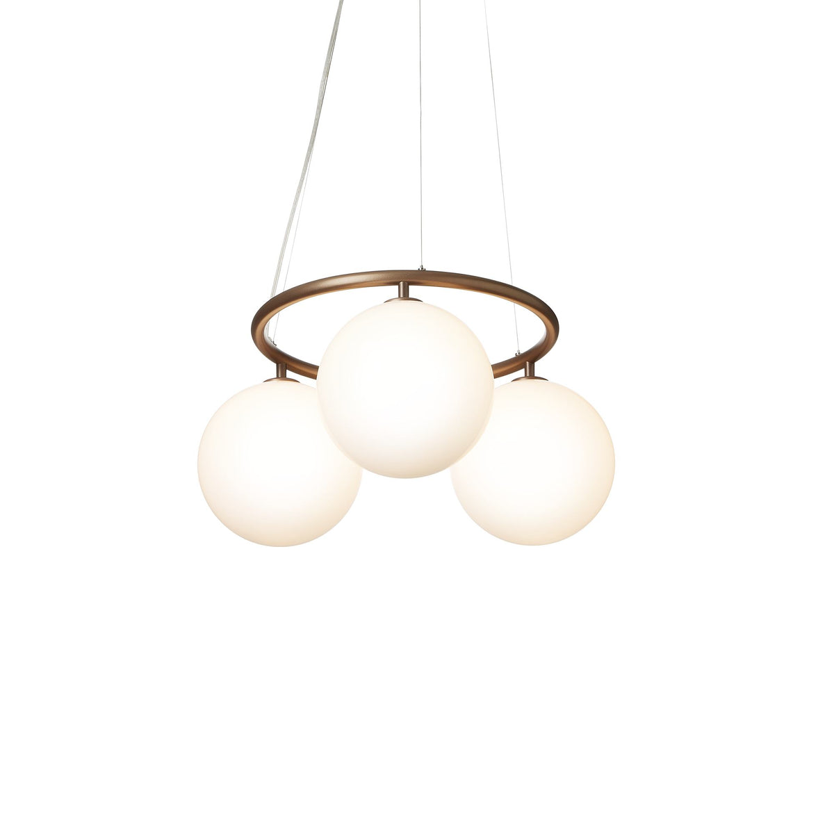 Nuura Miira 3 Circular pendant lamp bronze/opal