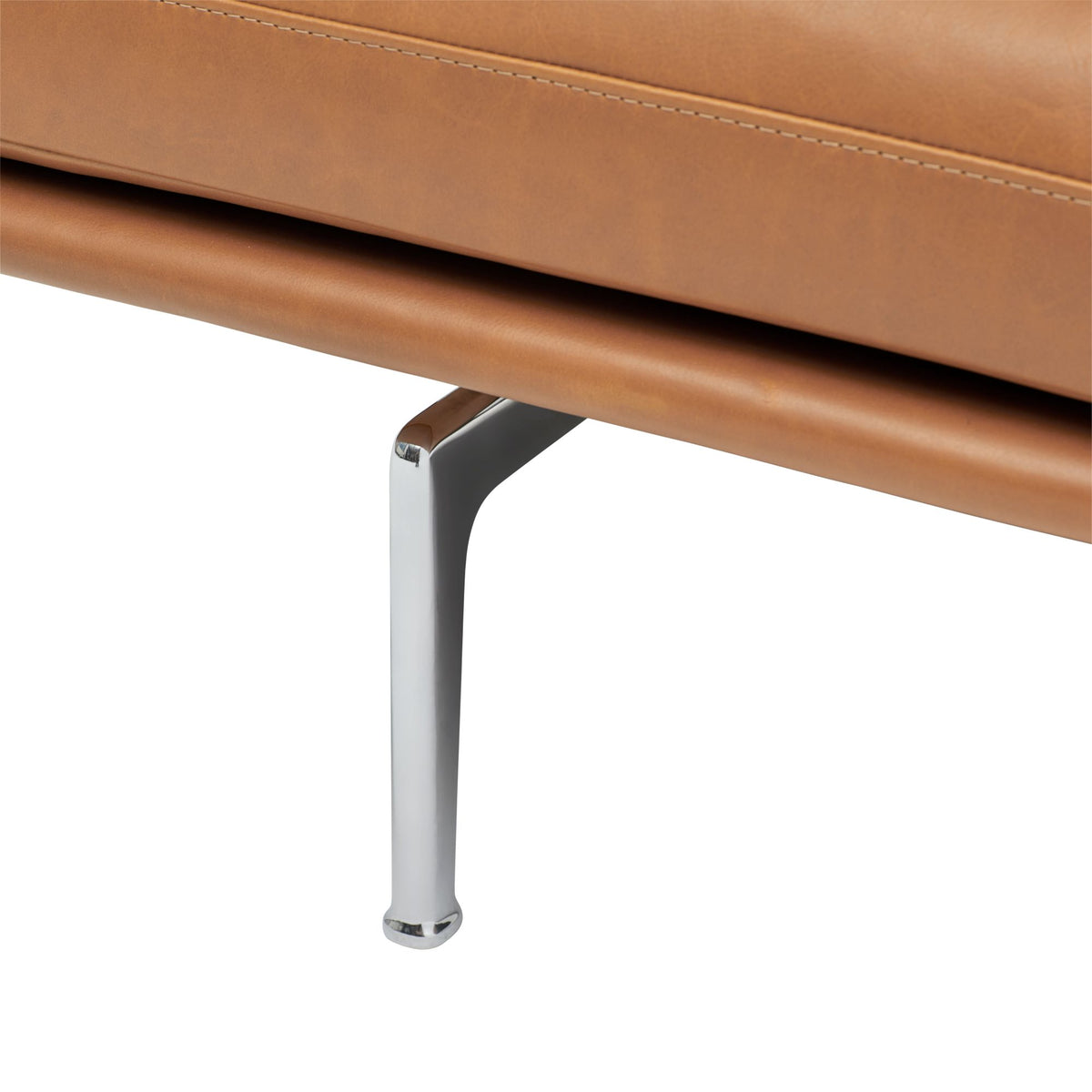Muuto Outline 220cm sofa Refine leather cognac/polished aluminum