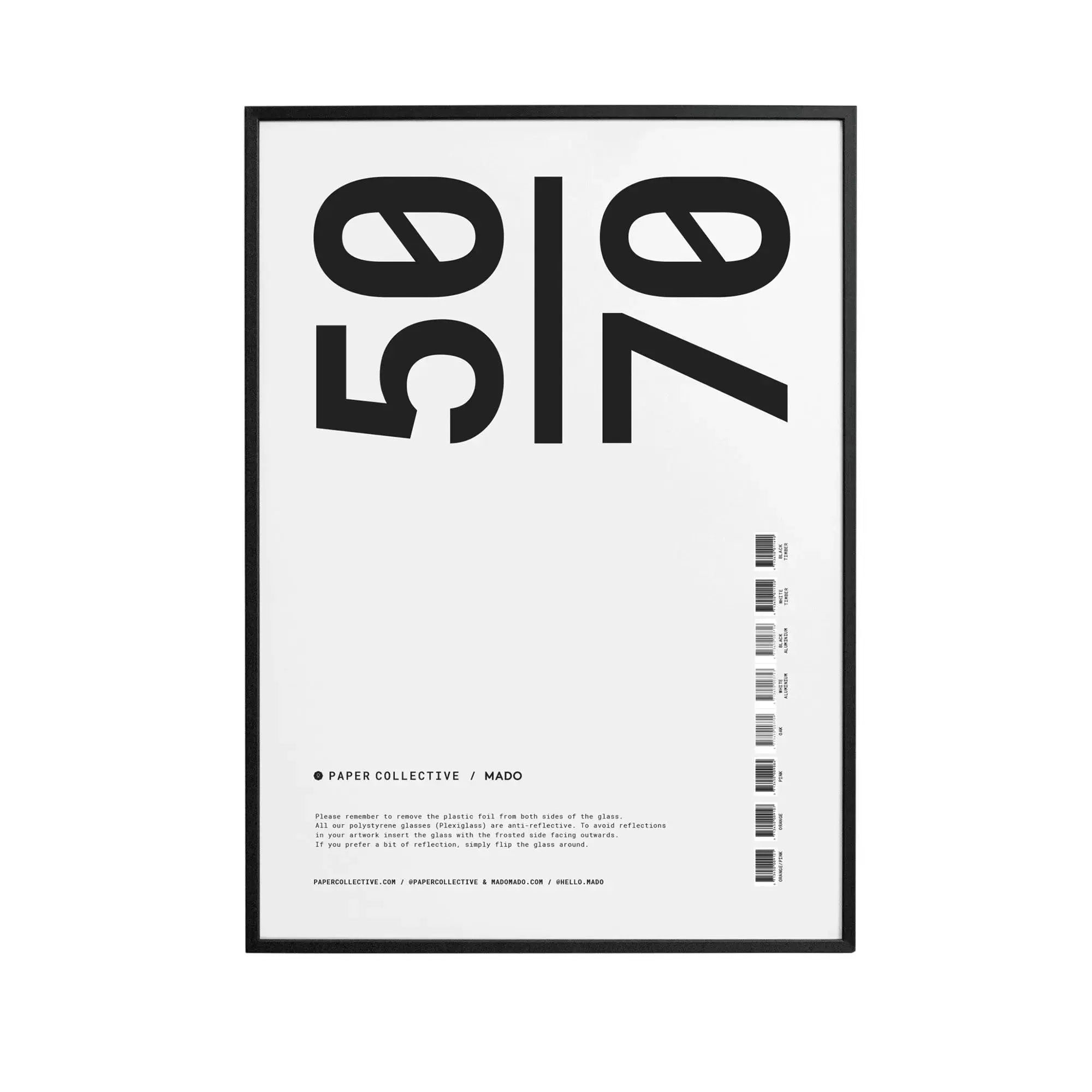 Paper Collective kehys 50x70 musta - Laatukaluste
