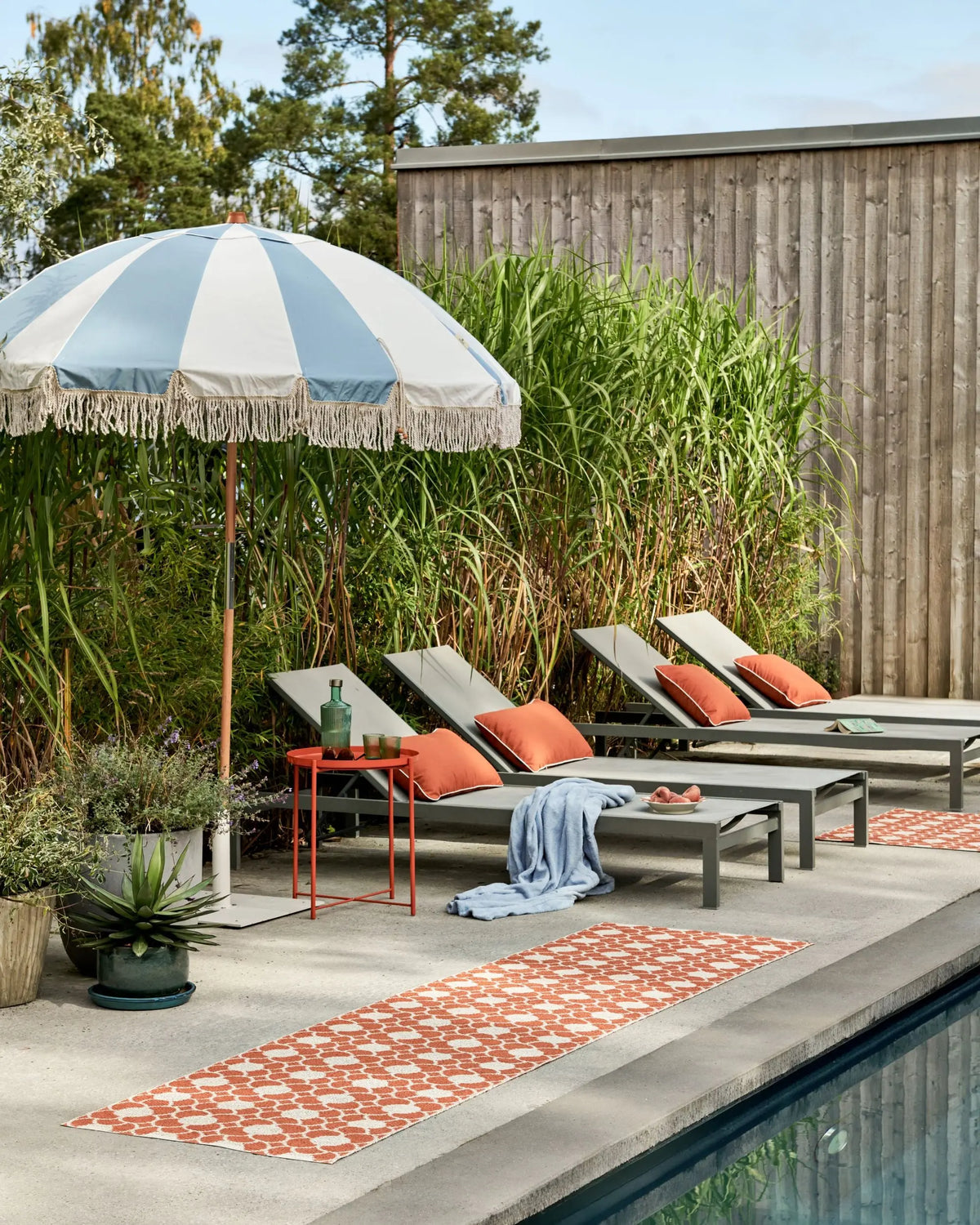 Pappelina Anya matto 70x200 pale orange Pappelina