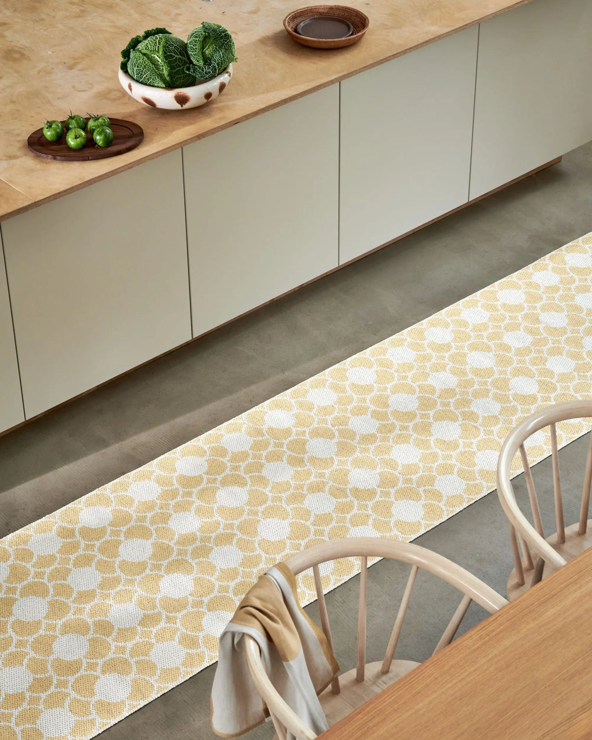 Pappelina Anya matto 70x200 pale yellow Pappelina