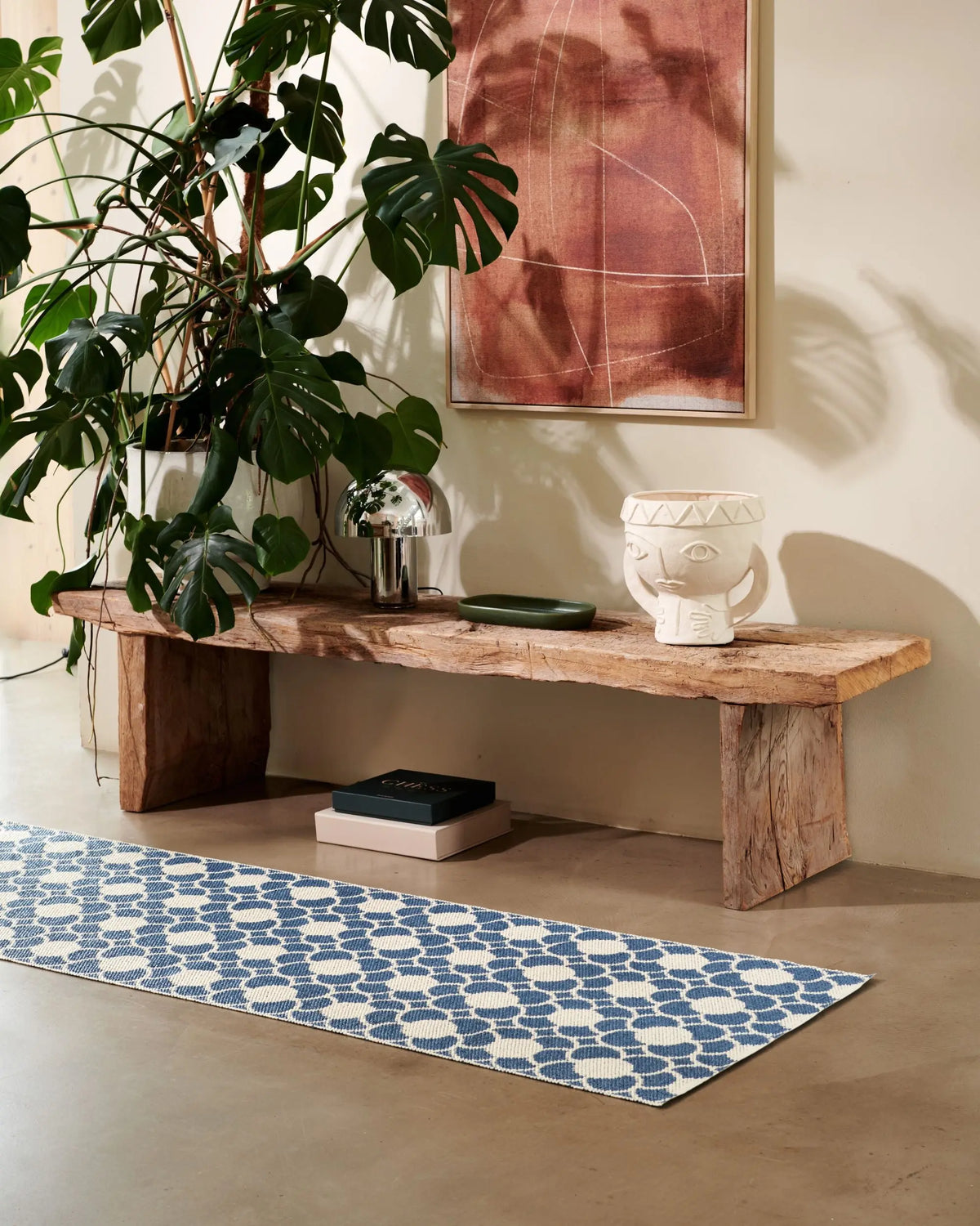 Pappelina Anya matto 70x200 river blue Pappelina