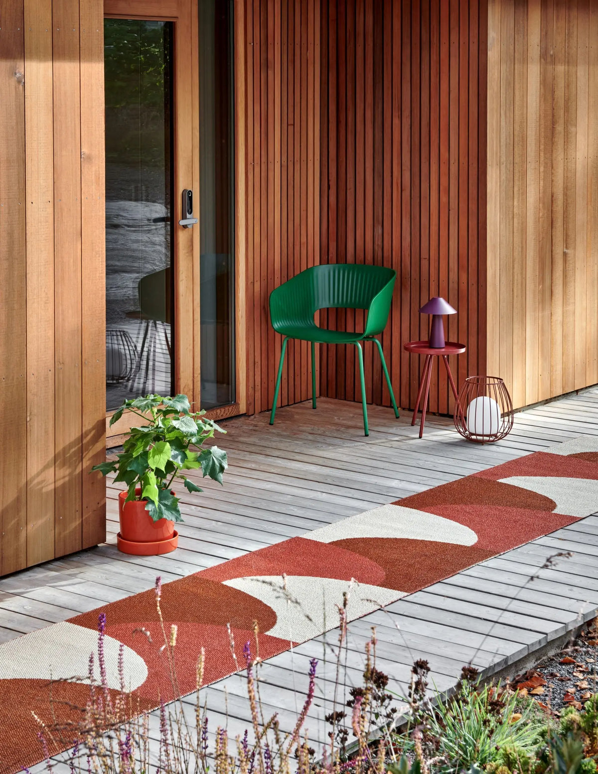 Pappelina Hill matto 70x180 brick/rust/cream Pappelina