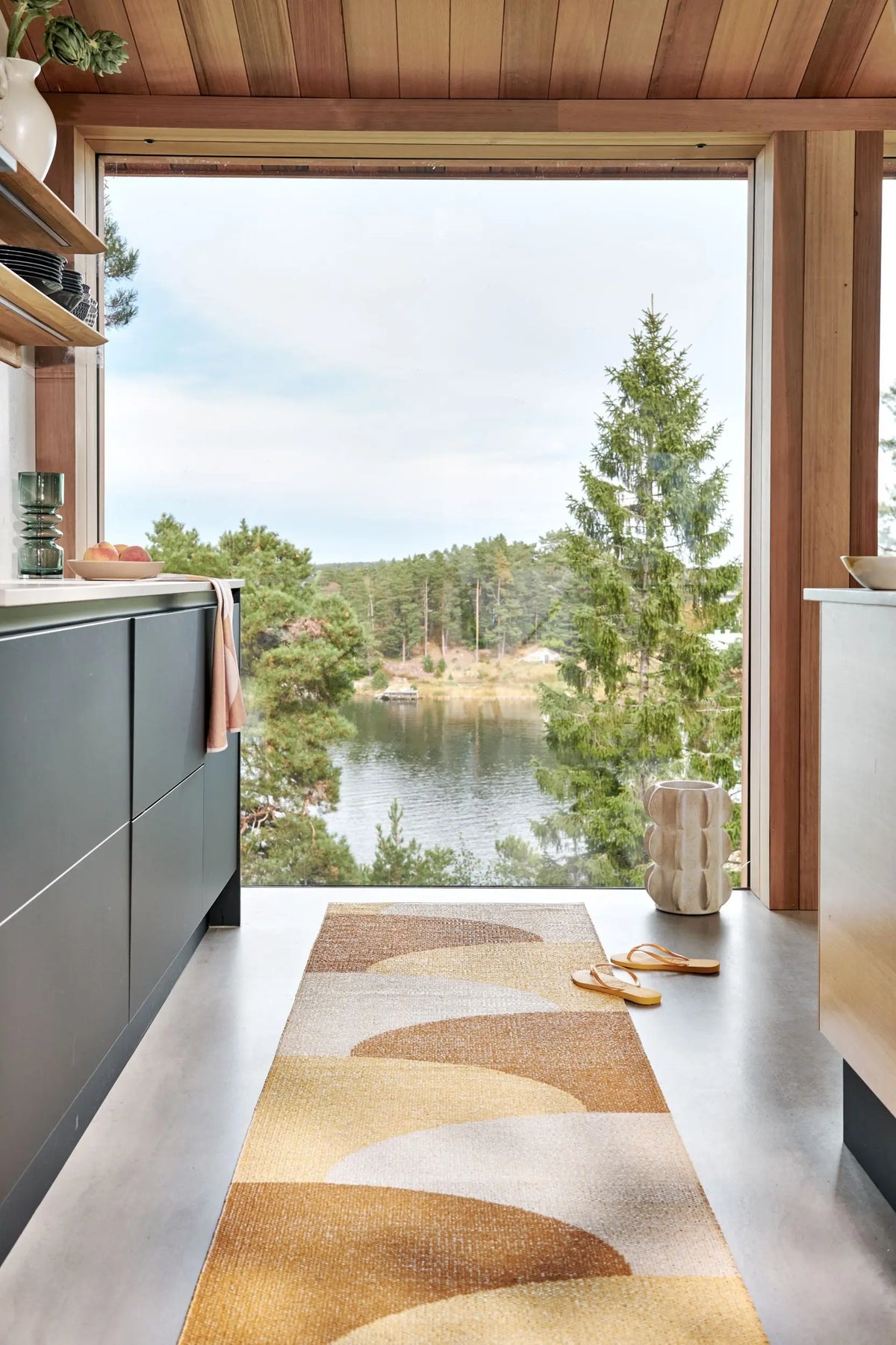 Pappelina Hill matto 70x180 ochre/pale yellow/cream Pappelina