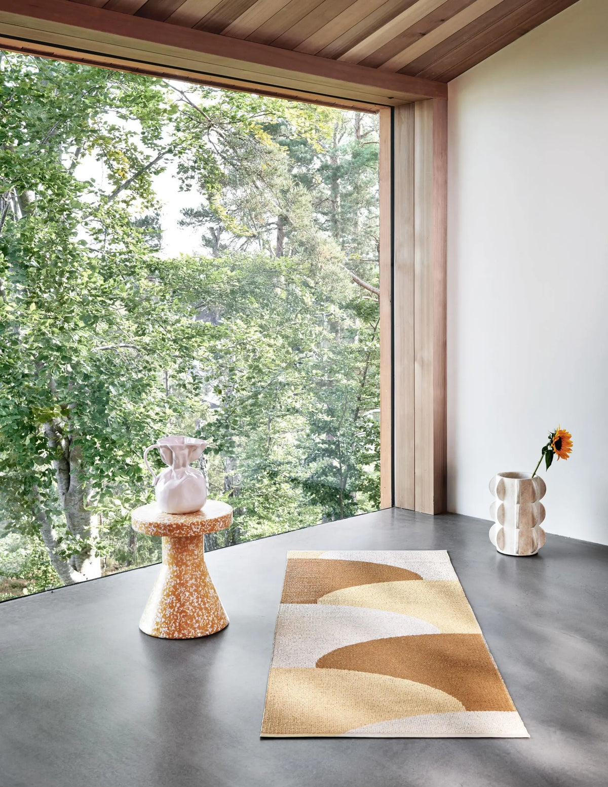 Pappelina Hill matto 70x180 ochre/pale yellow/cream Pappelina