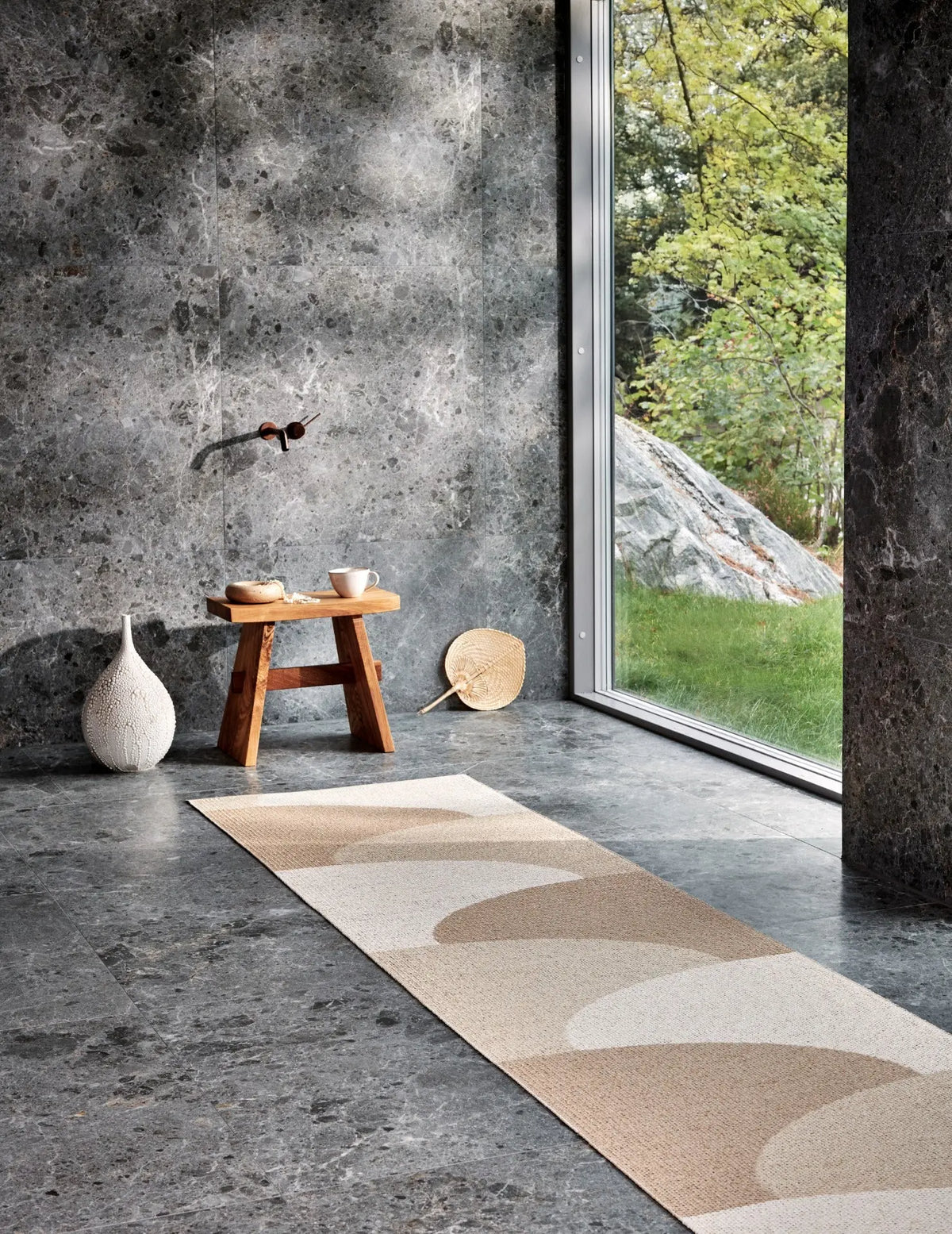 Pappelina Hill matto 70x270 vanilla/beige/cream Pappelina