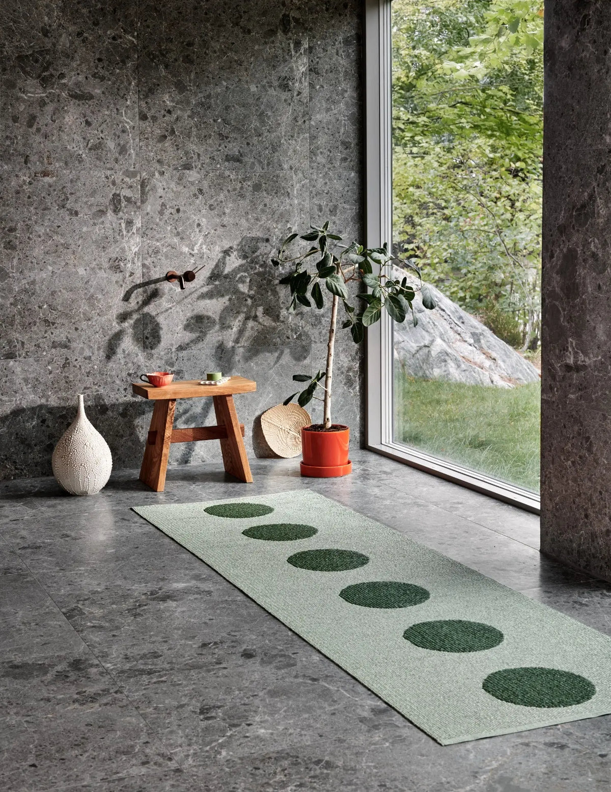 Pappelina Vera Pop matto 70x200 leaf/misty mint Pappelina