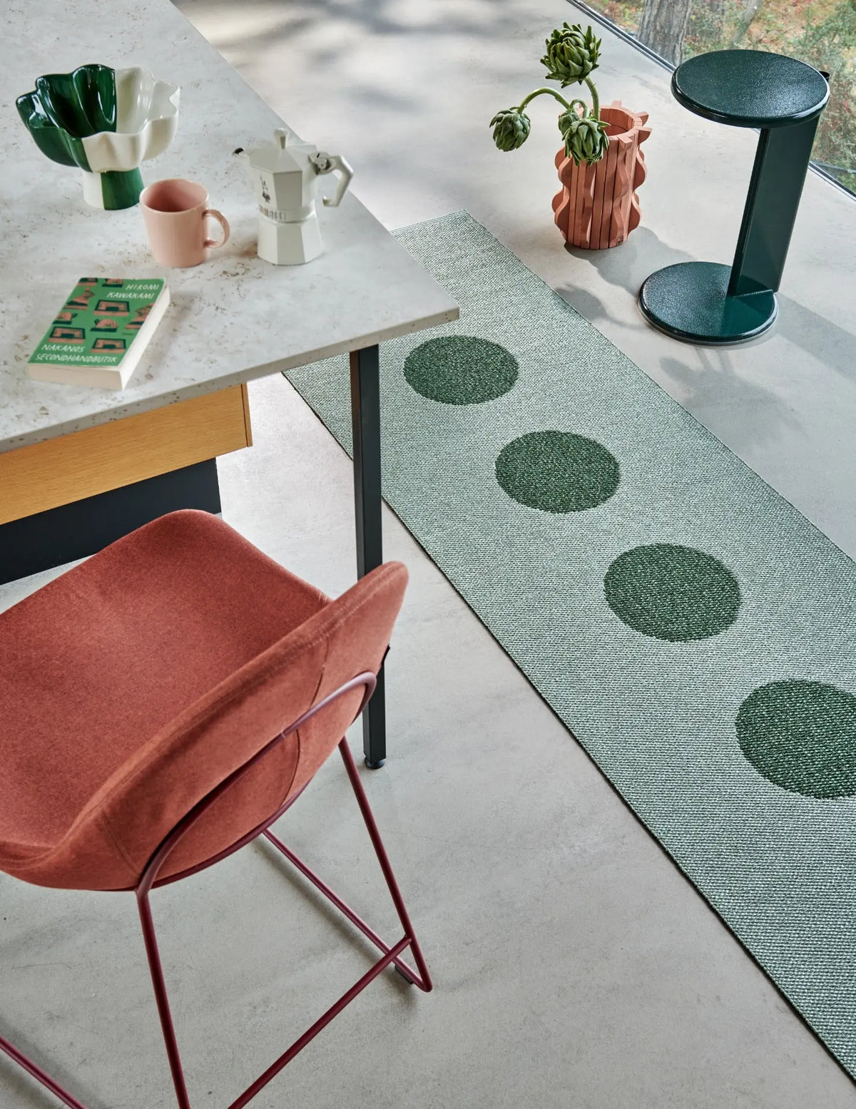 Pappelina Vera Pop matto 70x200 leaf/misty mint Pappelina