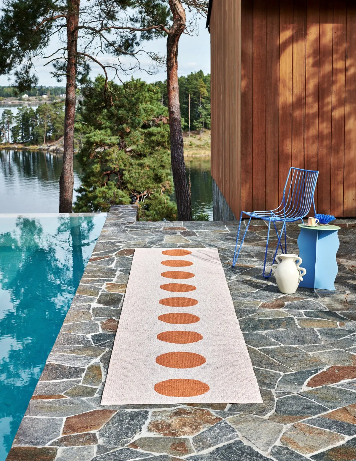 Pappelina Vera Pop matto 70x280 pale orange/pearl pink Pappelina