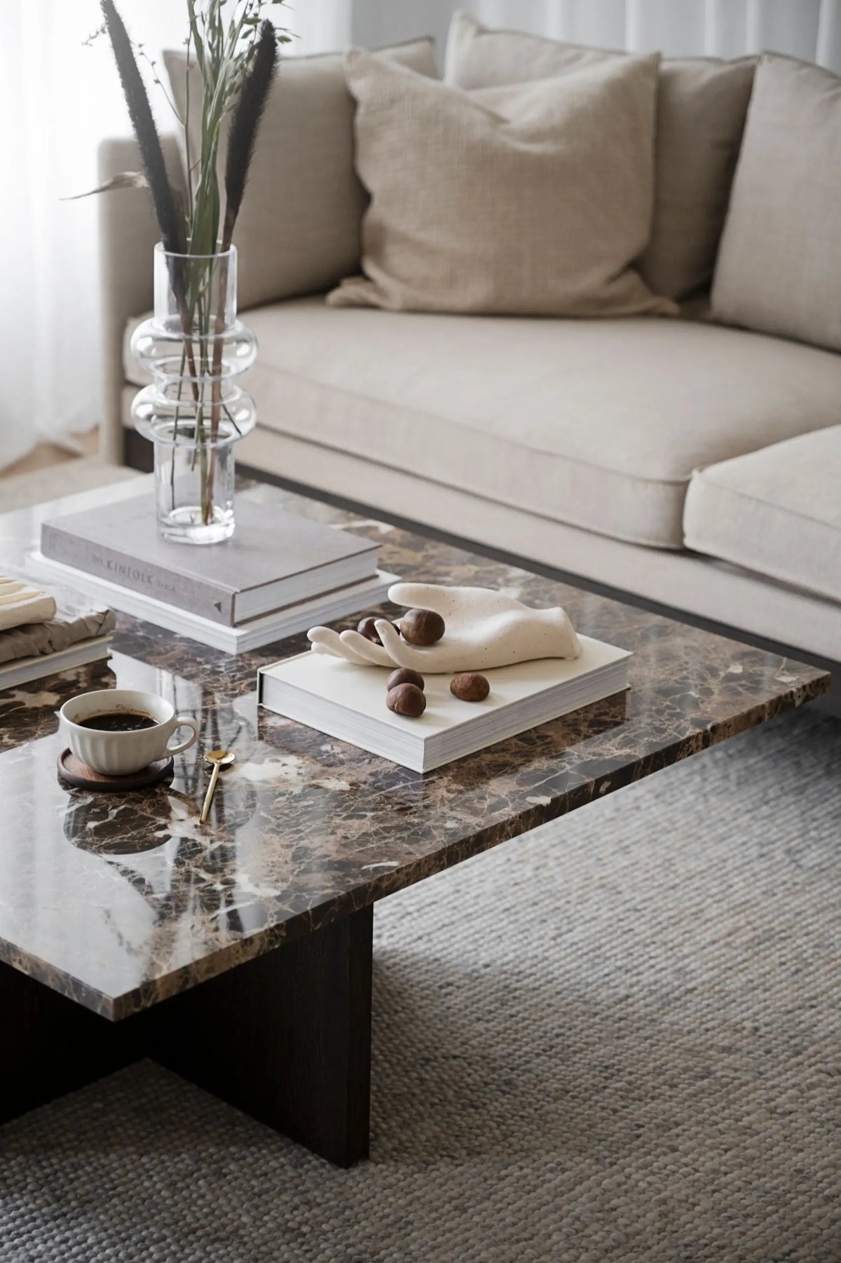 Rowico Brooksville sohvapöytä 90x90 tumma tammi/ruskea Rowico