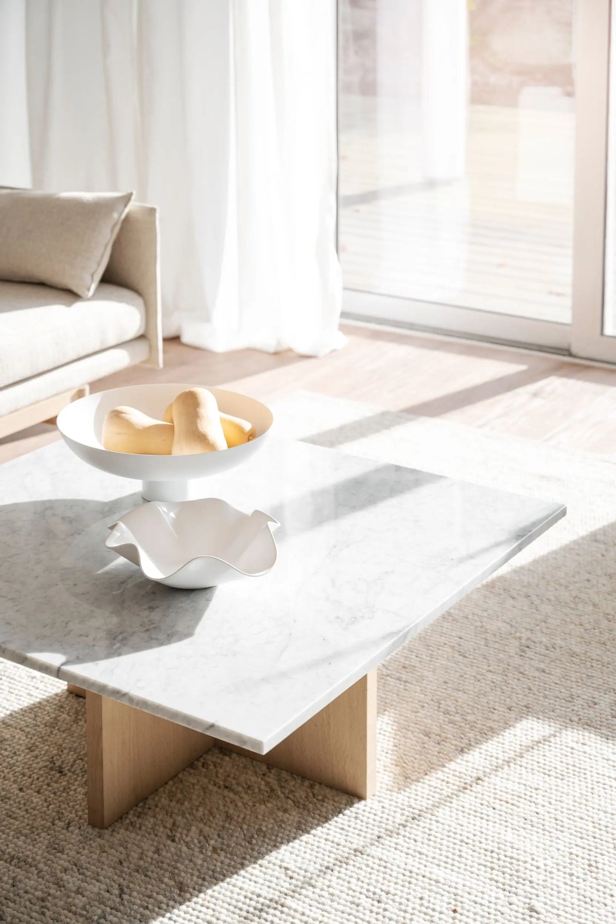 Rowico Brooksville sohvapöytä 90x90 valkolakattu tammi/valkoinen Rowico