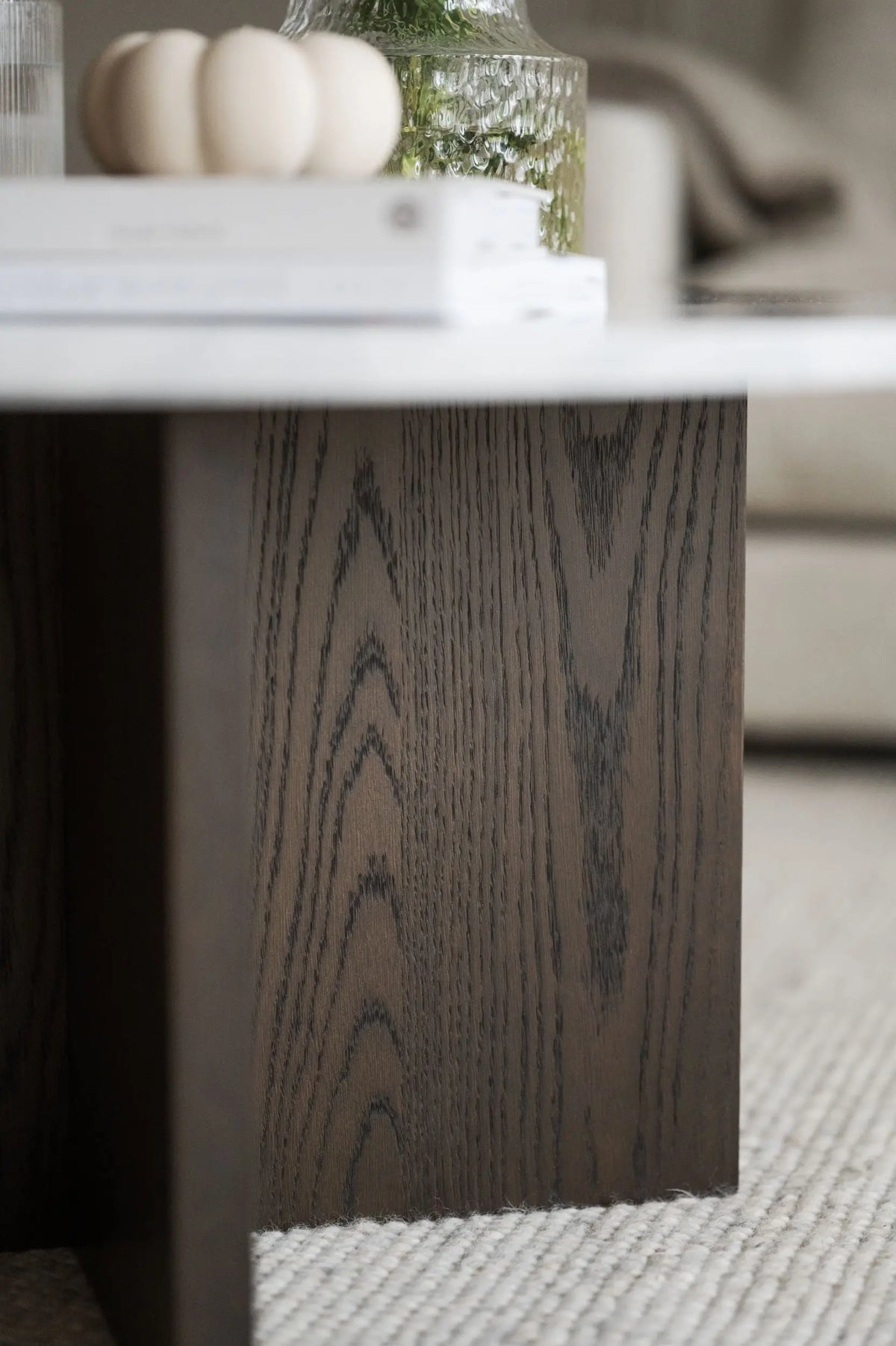 Rowico Brooksville sohvapöytä Ø90 tumma tammi/valkoinen Rowico