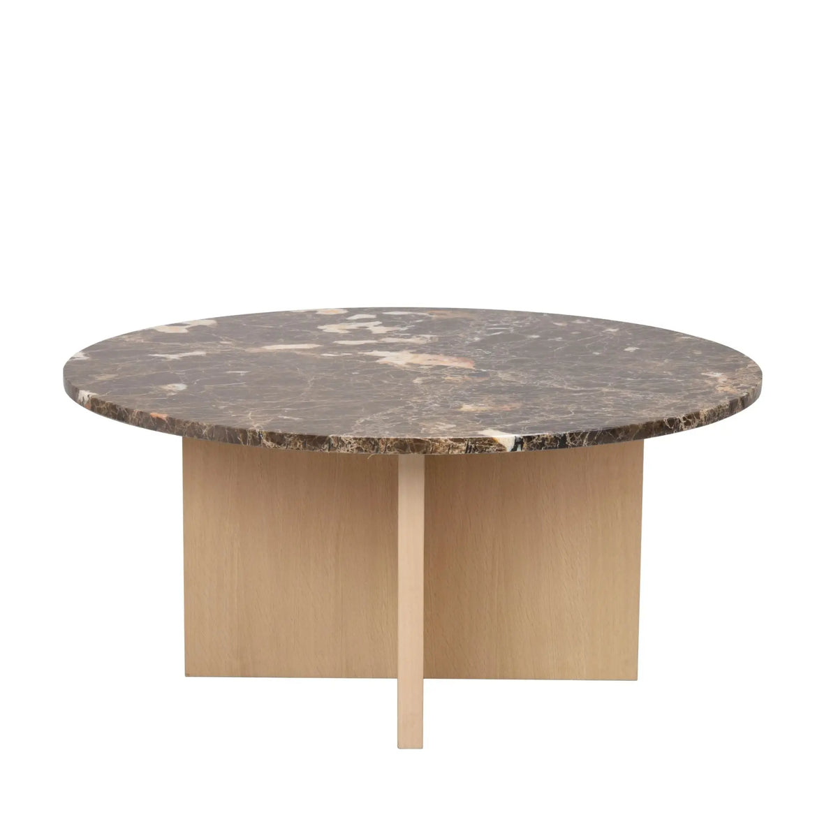 Rowico Brooksville sohvapöytä Ø90 valkolakattu tammi/ruskea Rowico