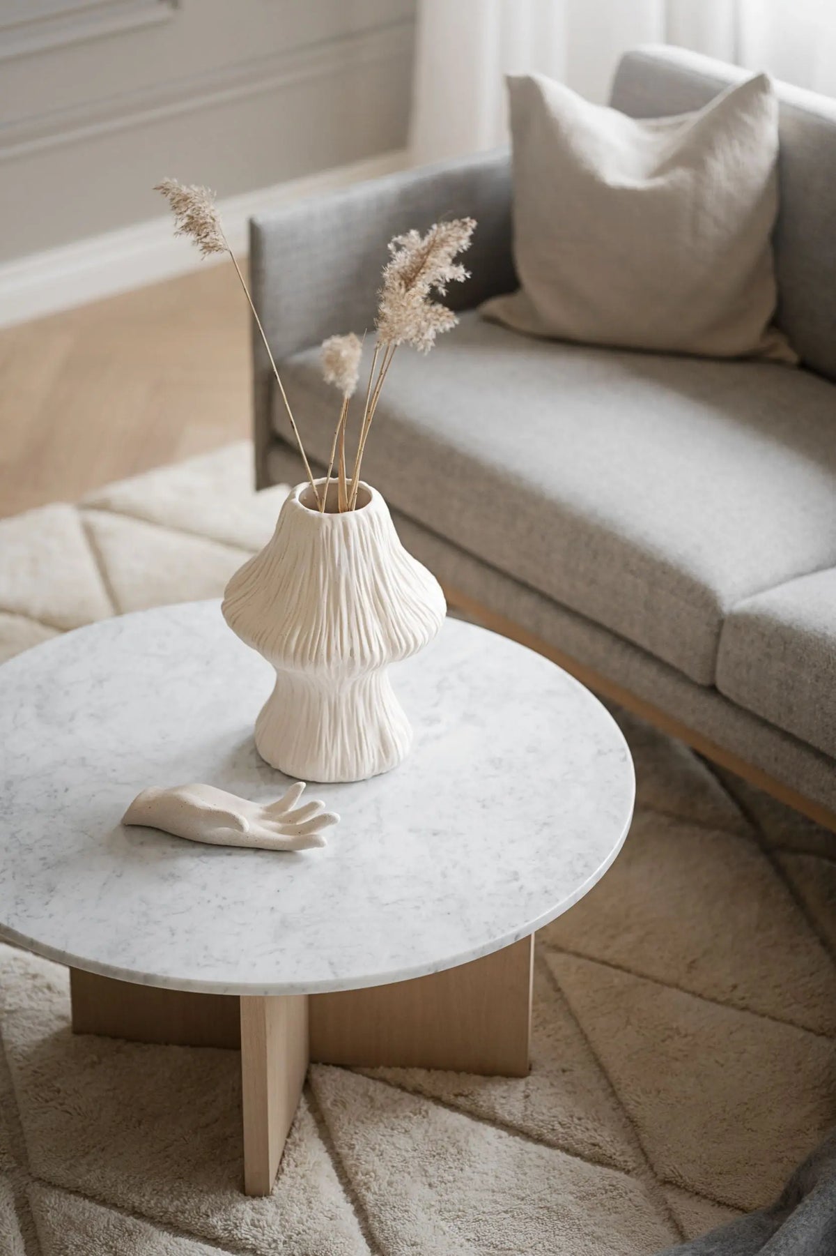 Rowico Brooksville sohvapöytä Ø90 valkolakattu tammi/valkoinen Rowico