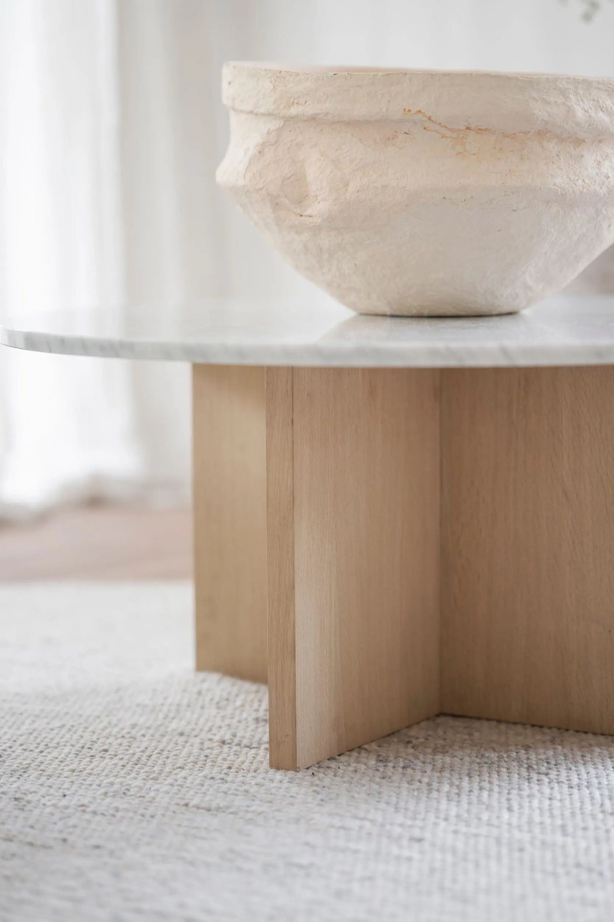 Rowico Brooksville sohvapöytä Ø90 valkolakattu tammi/valkoinen Rowico