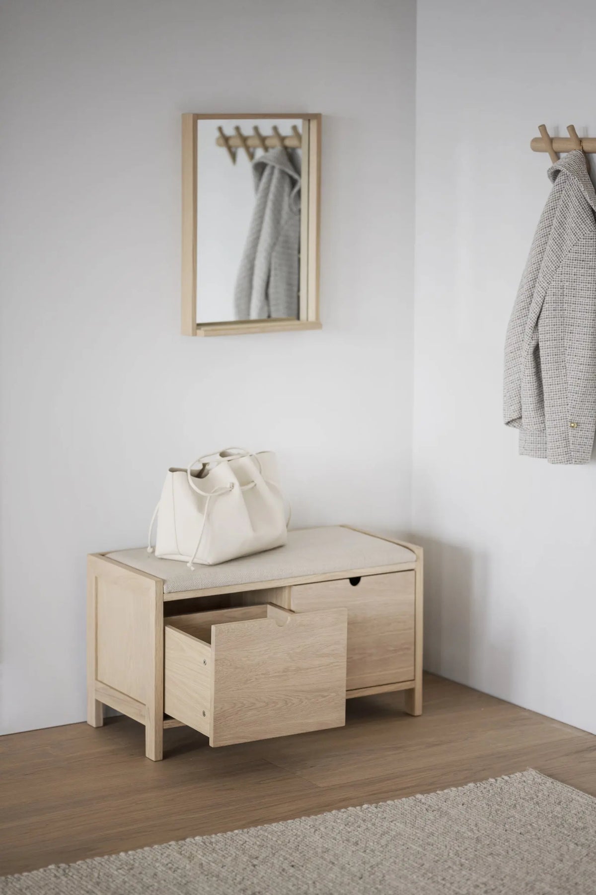 Rowico Hillmond peili valkolakattu tammi Rowico