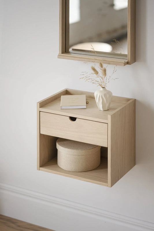 Rowico Hillmond yöpöytä valkolakattu tammi Rowico